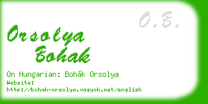 orsolya bohak business card
